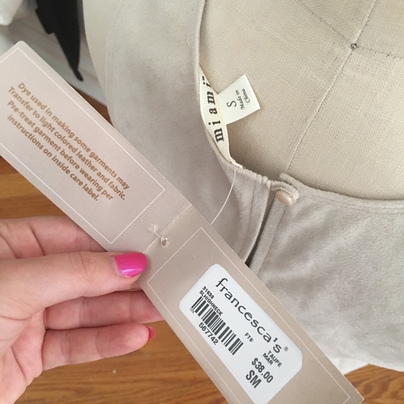 Cream suede top! - Picture 4 of 4